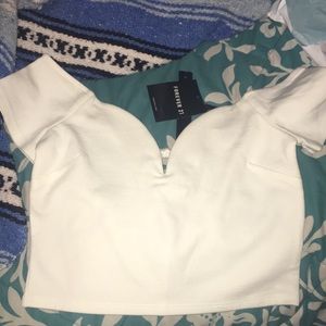 Forever 21 white crop top